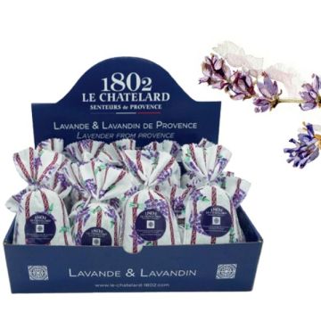 Duftpose med lavendel 18g (25 stk. i box) | Le Chatelard 1802